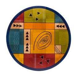 מחצלת רצפה עגולה מודרניני מאת Kakadu Art | קישוטים לבית