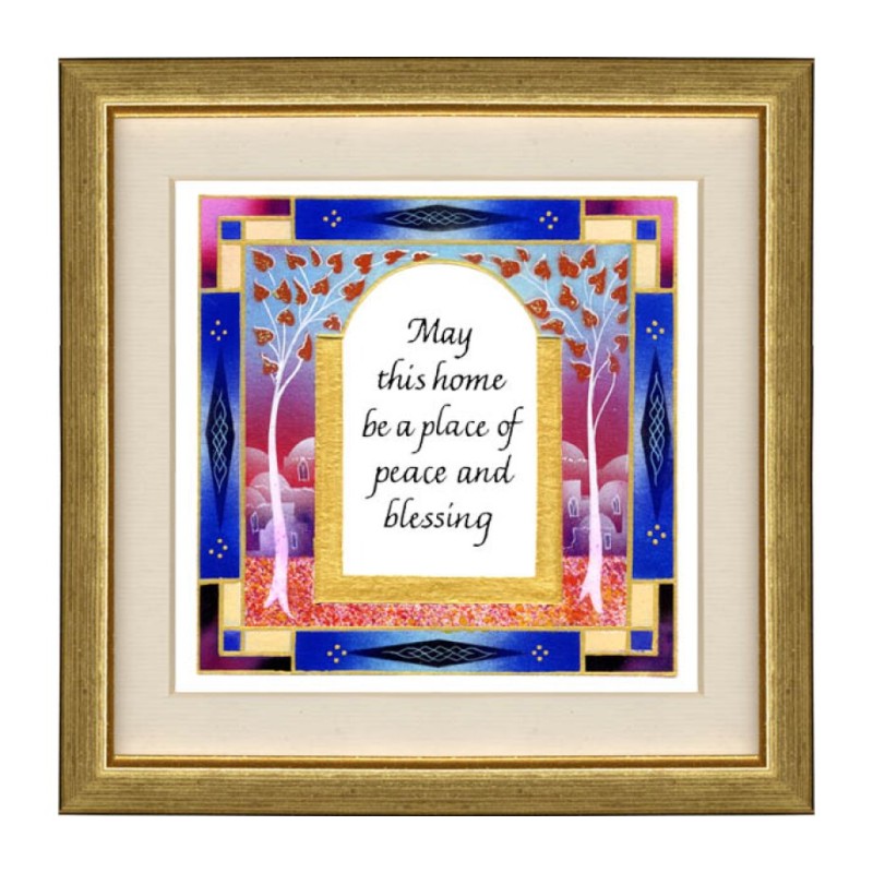 Dvora Black Home Blessing Hand Finished Print Jerusal... | Dvora Black