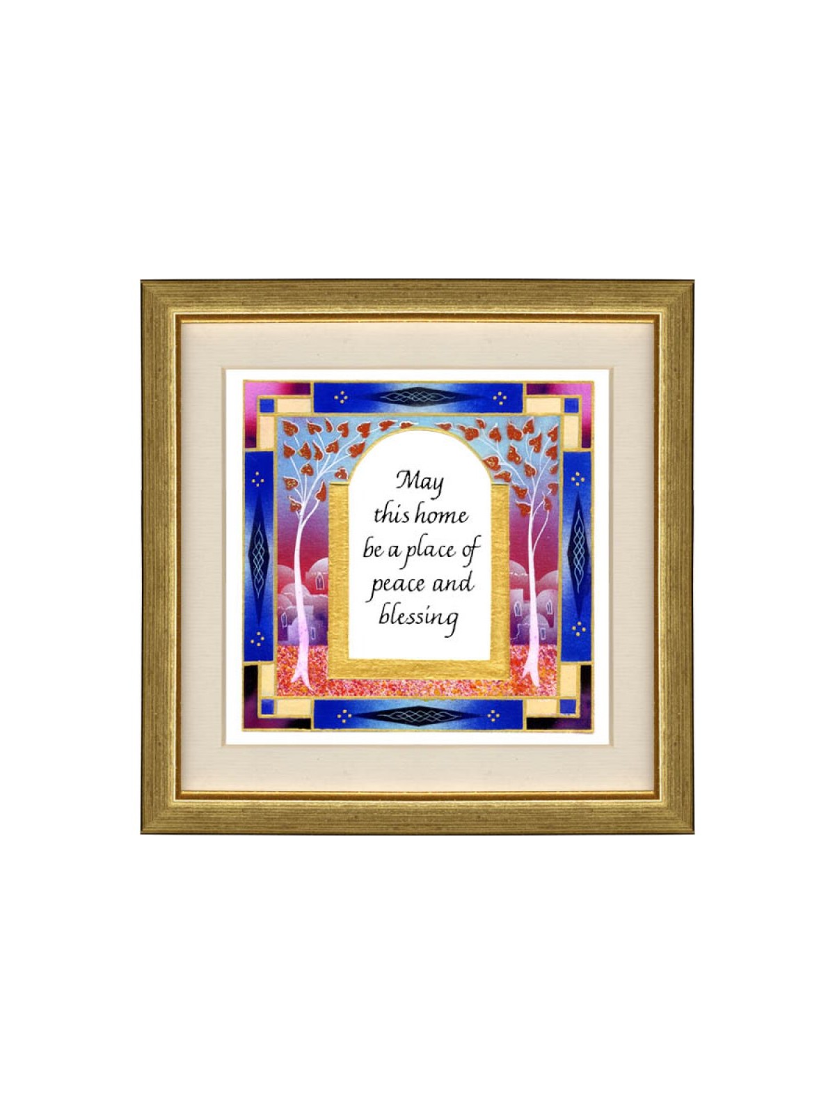 Dvora Black Home Blessing Hand Finished Print Jerusal... | Dvora Black