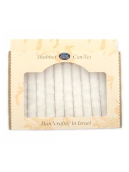 Decorative Handmade Galilee Shabbat Candles Ivory... | Sabbath Candles