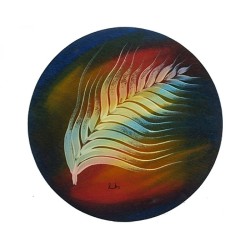 Round Placemat White Plume by Kakadu Art | Table Decorations