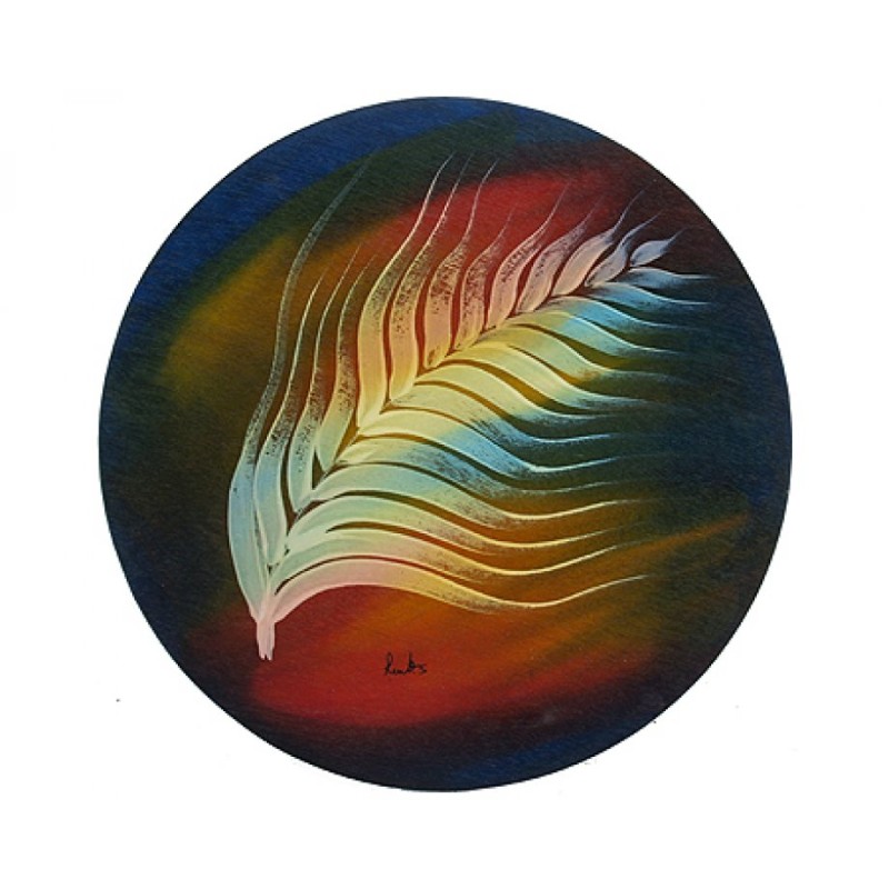 Round Placemat White Plume by Kakadu Art | Table Decorations