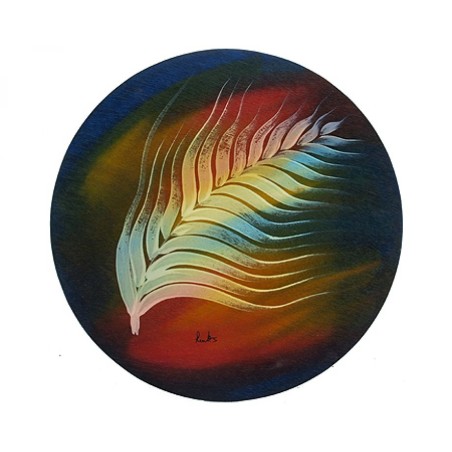 Round Placemat White Plume by Kakadu Art | Table Decorations