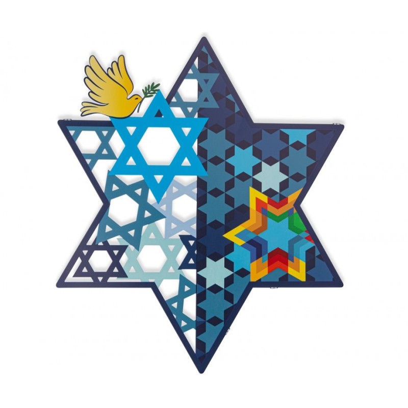 Dorit Judaica Wall Art Star of David and P... | Wall Hangings by Dorit