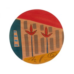 Round Wood Placemat by Kakadu Art Flowers | Table Decorations