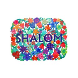 Yair Emanuel Large Hand Painted Metal Wa... | Wall Hangings by Emanuel