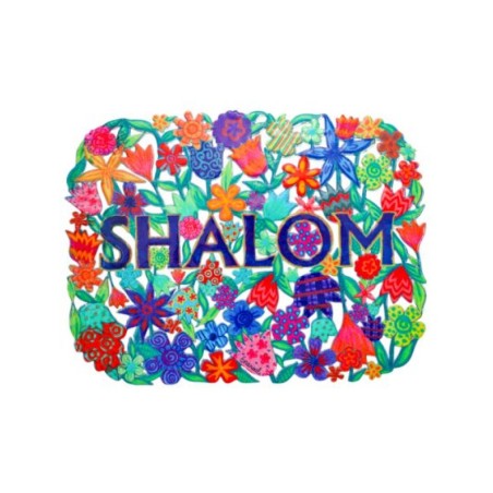 Yair Emanuel Large Hand Painted Metal Wa... | Wall Hangings by Emanuel