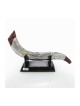 Shofar yéménite décoratif plaqué argent et or sur St... | Figurines