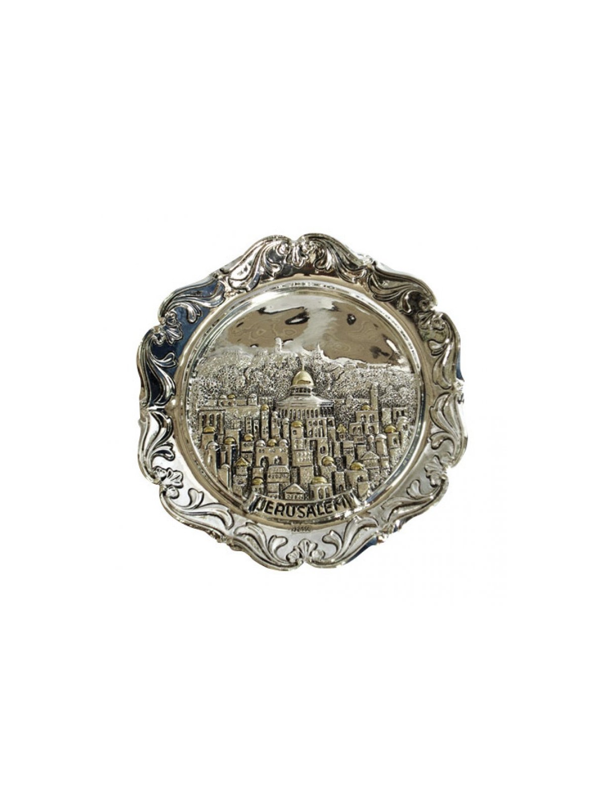 Silver Plated Circular Wall Hanging Jerusalem | House Decorations