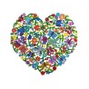 Yair Emanuel Hand Painted Heart Shape Wa... | Wall Hangings by Emanuel