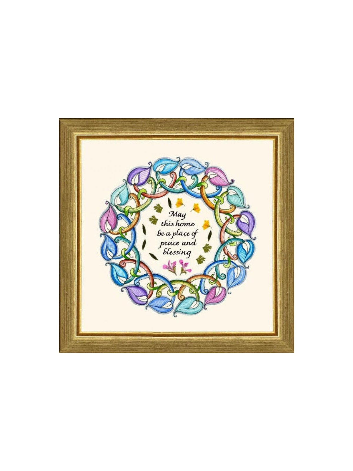 Dvora Black Home Blessing Hand Finished Framed Print ... | Dvora Black