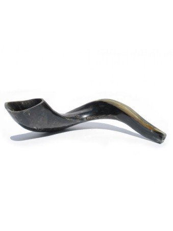 Grand Shofar en corne de bélier casher noir poli Ma... | Shofars en corne de bélier
