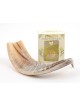 Shofar d'onction fait d'un Ga de corne de bélier naturel... | Shofars en corne de bélier