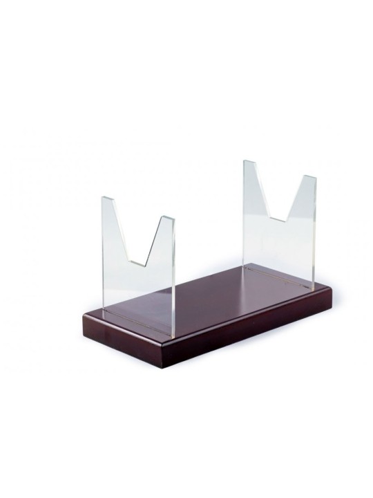 Support Shofar Base en bois Côtés pliants en acrylique %96 Fo... | Supports de Shofar