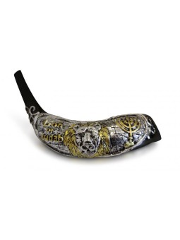 Corne de Bélier Décorative Shofar Or et Argent... | Shofars en argent sterling