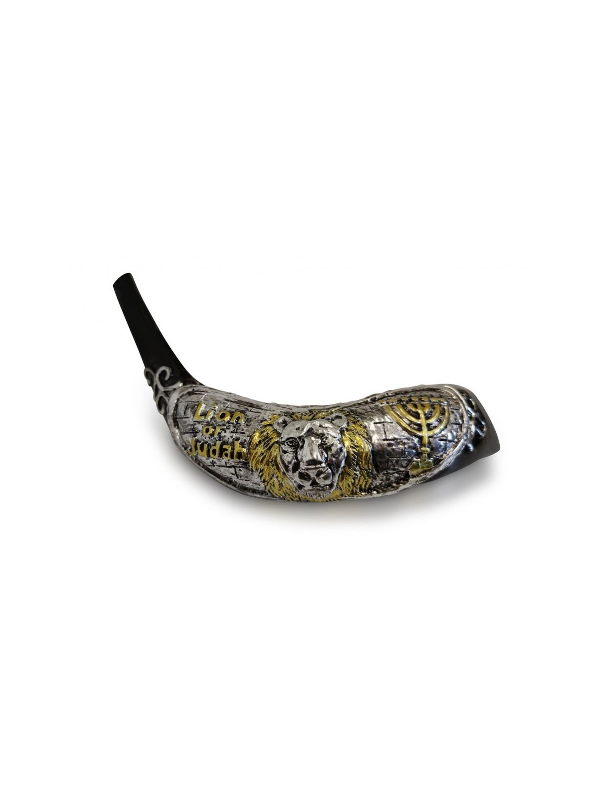 Corne de Bélier Décorative Shofar Or et Argent... | Shofars en argent sterling