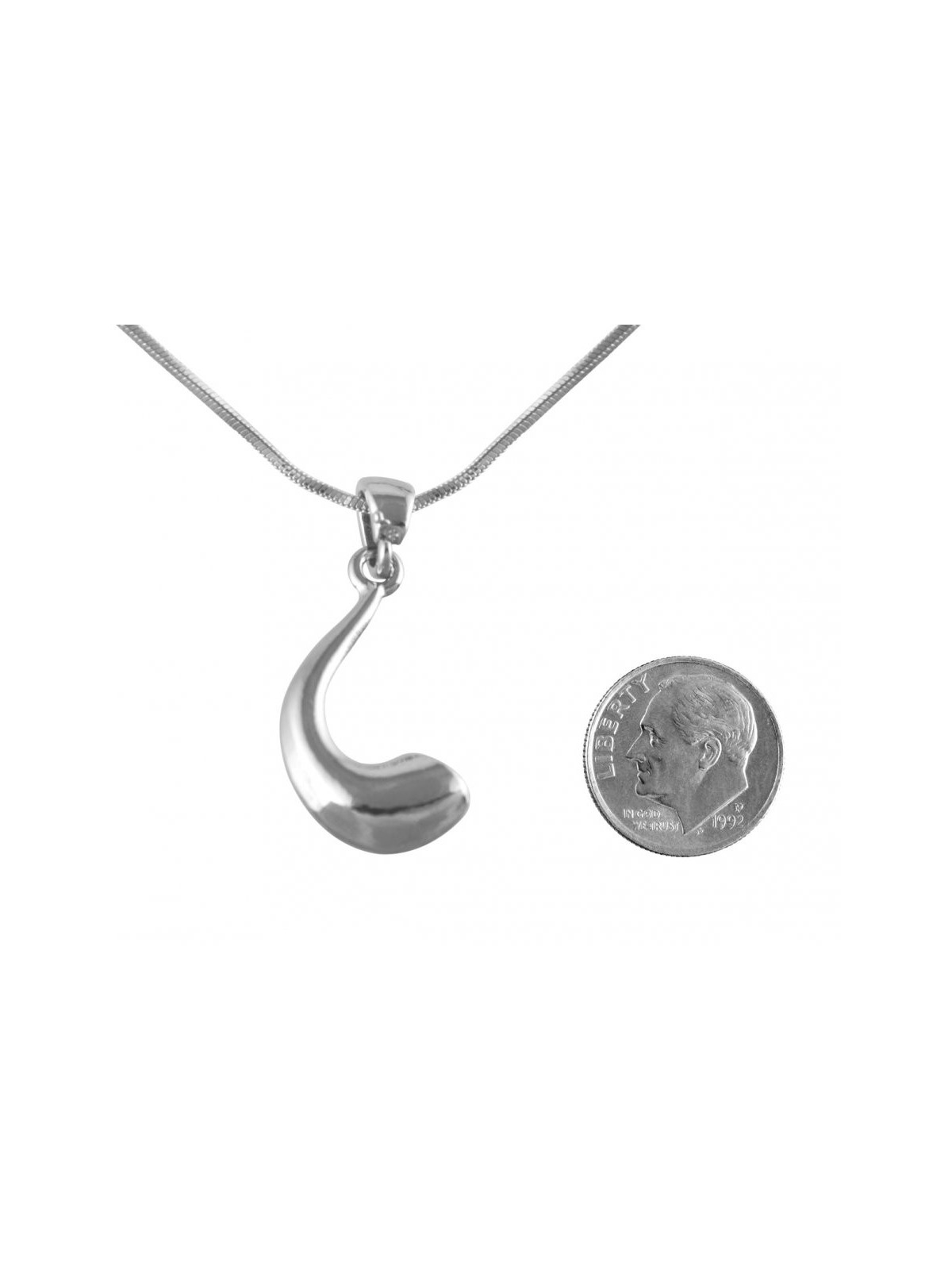 Collier pendentif Shofar en corne de bélier en argent... | Sacs et accessoires Shofar