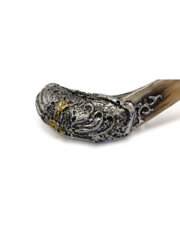 Corne de Bélier Décorative Shofar Or et Argent... | Shofars en argent sterling