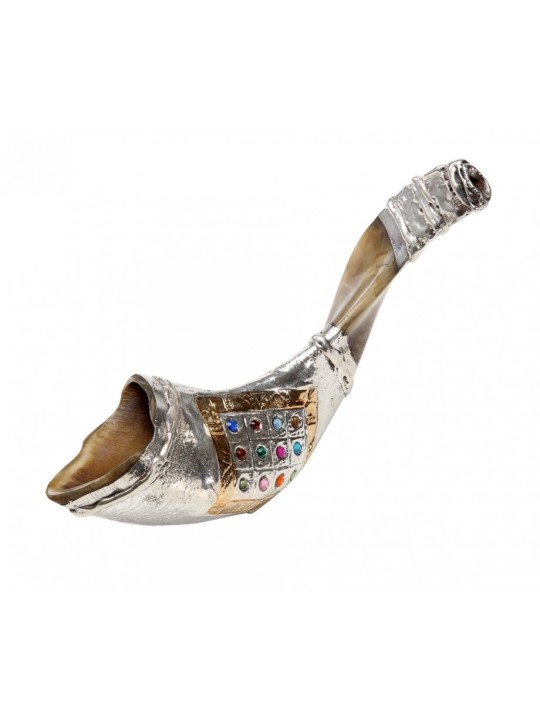 Sterling Silver Rams Horn Shofar Choshen ... | Sterling Silver Shofars