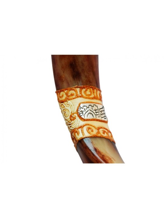 Jumbo Yemenite Hand Painted Shofar Jerusalem Design | Yemenite Shofars
