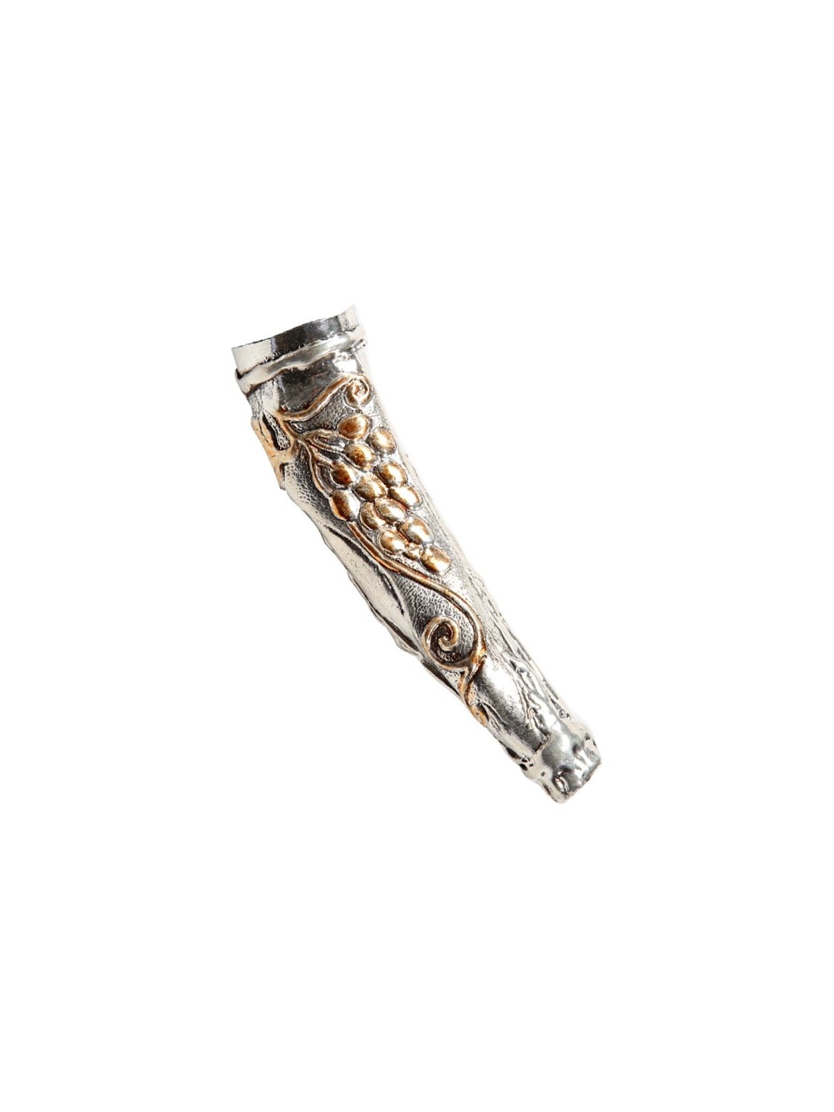 Shofar yéménite décoratif en argent sterling... | Shofars en argent sterling