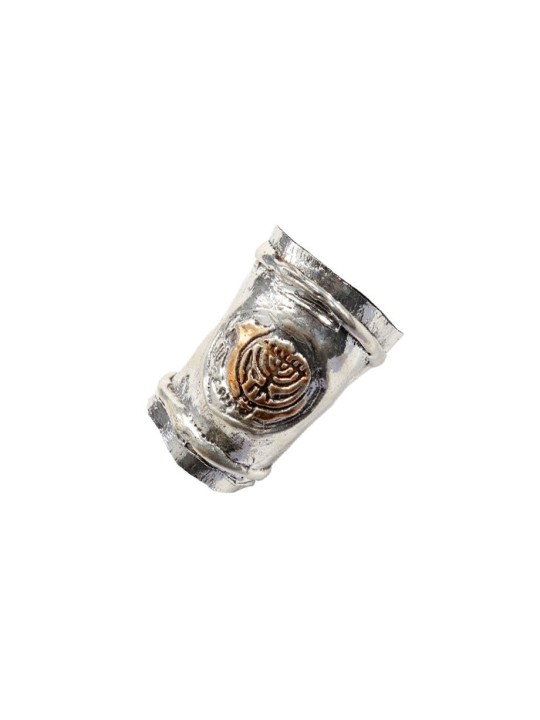 Shofar yéménite décoratif en argent sterling... | Shofars en argent sterling