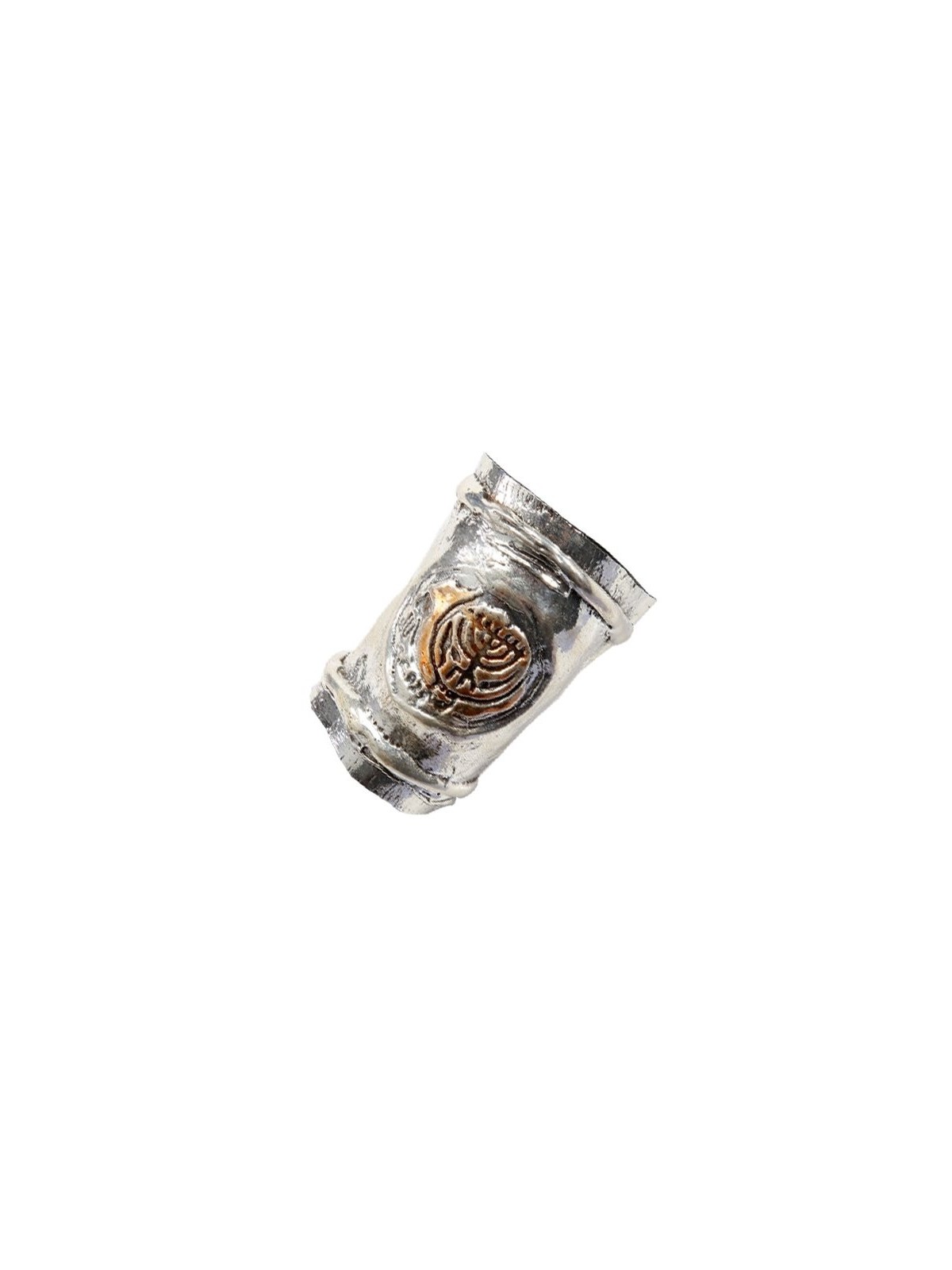 Shofar yéménite décoratif en argent sterling... | Shofars en argent sterling