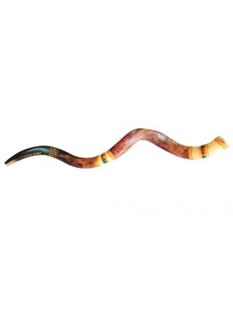 Jumbo Yéménite Peint à la main Shofar Coloré Jeru... | Shofars yéménites