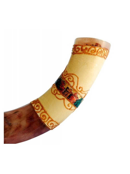 Jumbo Yéménite Peint à la main Shofar Coloré Jeru... | Shofars yéménites