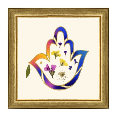 Dvora Black Peace Dove Hand Finished Framed Print Wit... | Dvora Black