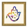 Dvora Black Peace Dove Hand Finished Framed Print Wit... | Dvora Black