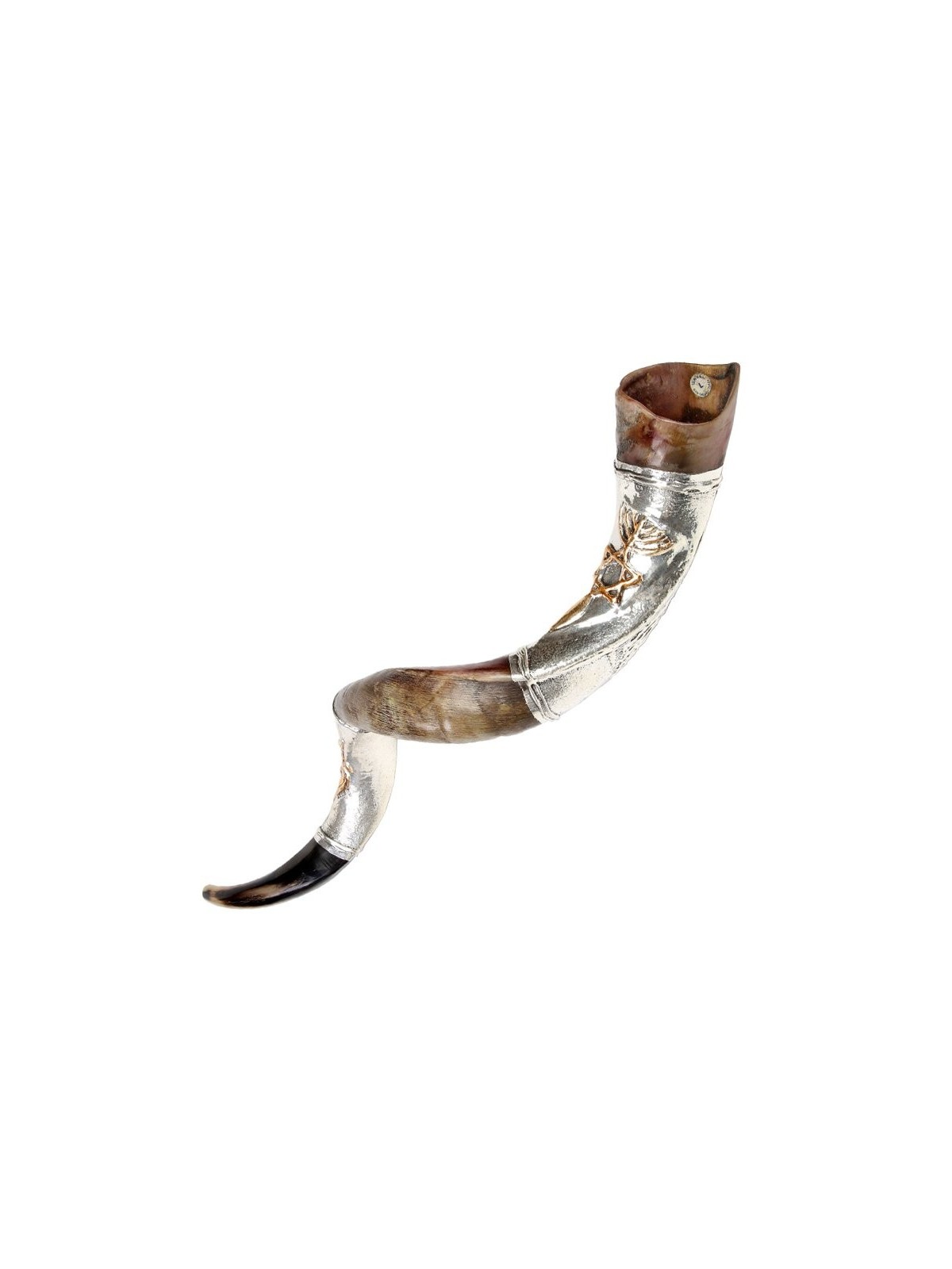 Temple Menorah Étoile de David Argent Yémen... | Shofars en argent sterling