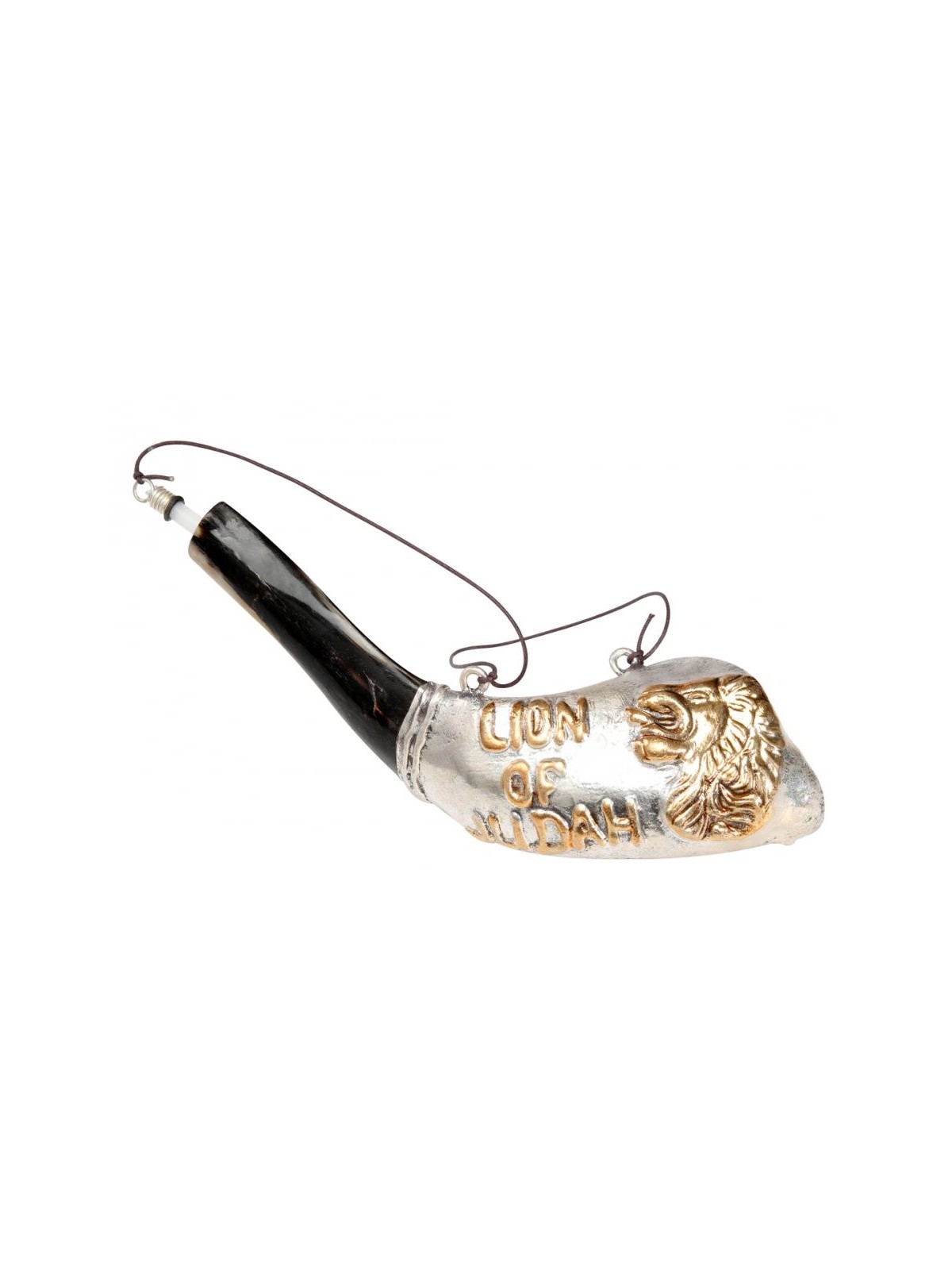 Récipient d'onction en corne de bélier en argent sterling... | Shofars en argent sterling