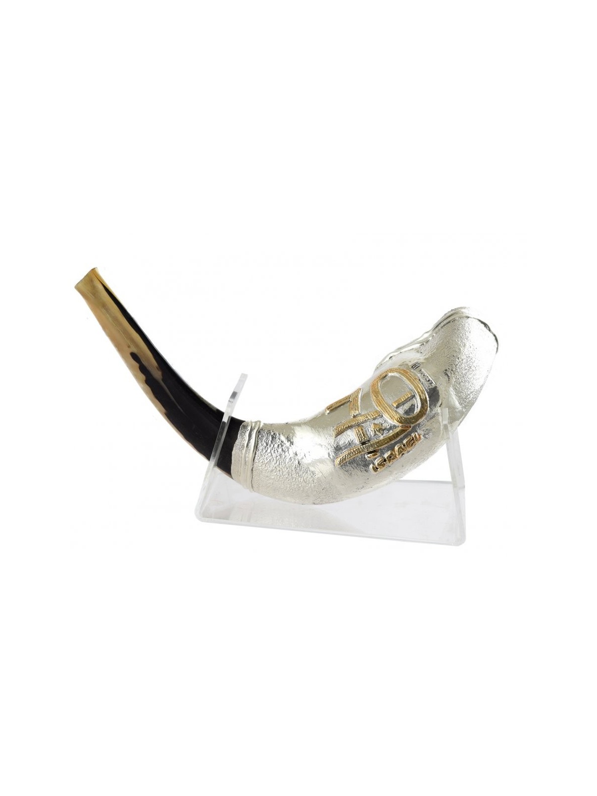 Israël 70 Shofa en corne de bélier en argent sterling... | Shofars en argent sterling
