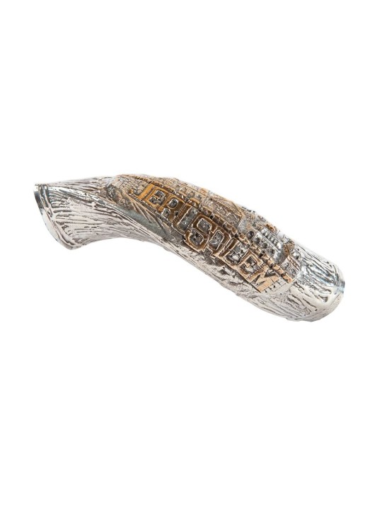Shofar yéménite décoratif avec argent sterling... | Shofars en argent sterling