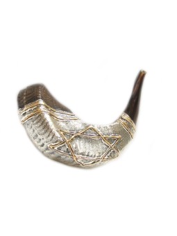 Shofar plaqué argent et or | Shofars en argent sterling