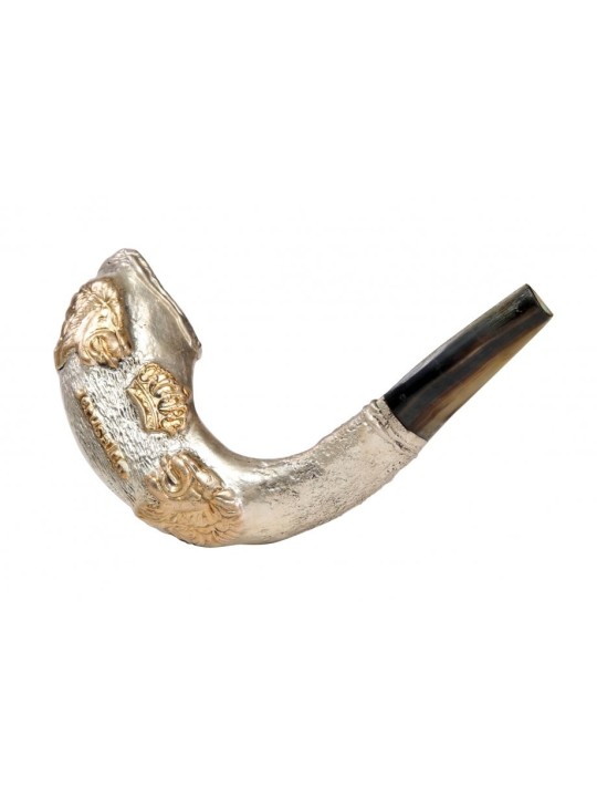 Lion de Juda en argent sterling corne de bélier S... | Shofars en argent sterling