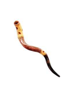 Conception de grenade Shofar yéménite peint à la main | Shofars yéménites