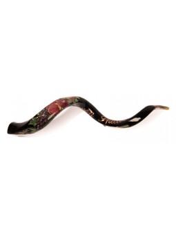 Collectors Hand Painted Yemenite Shofar Dark Se... | Decorated Shofars