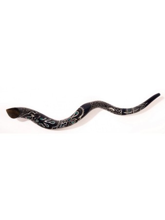 Collectionneurs peints à la main yéménites Shofar Beadwor... | Shofars décorés
