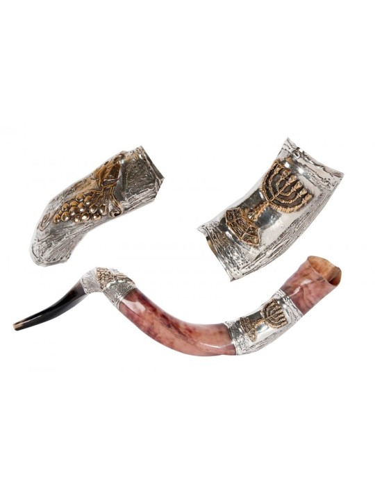 Seven Branch Menorah Sterling Silver Yeme... | Sterling Silver Shofars