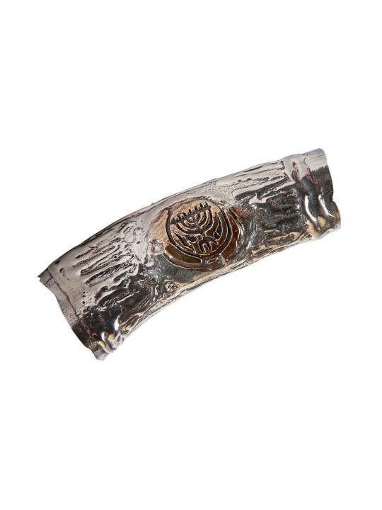 Pièce de palmier dattier et argent sterling de Jérusalem... | Shofars en argent sterling