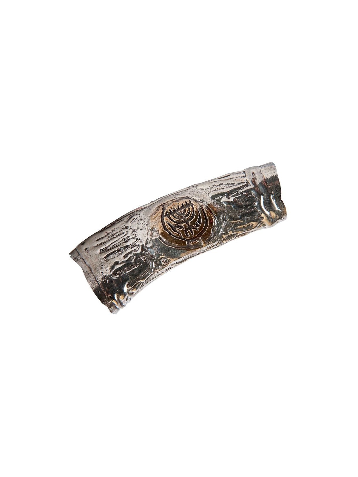 Pièce de palmier dattier et argent sterling de Jérusalem... | Shofars en argent sterling