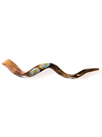 Shofar sept yéménites peints à la main pour collectionneurs... | Shofars décorés