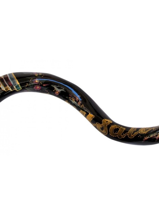 Collectionneurs peints à la main Shofar Menorah yéménite | Shofars décorés