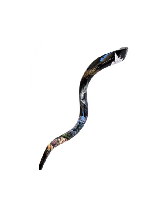 Collectors Hand Painted Yemenite Shofar Noahs Ark | Decorated Shofars