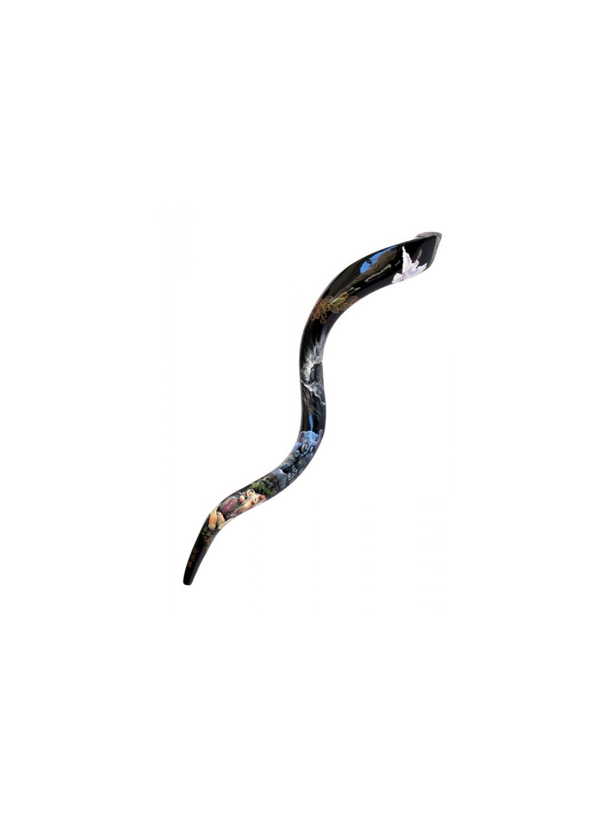 Collectors Hand Painted Yemenite Shofar Noahs Ark | Decorated Shofars