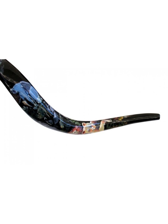 Collectionneurs peints à la main yéménite Shofar Noahs Ark | Shofars décorés