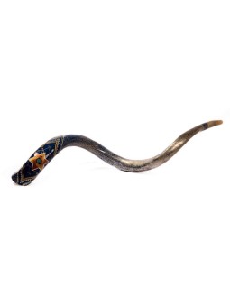 Collectionneurs peints à la main yéménite Shofar Gold St... | Shofars décorés