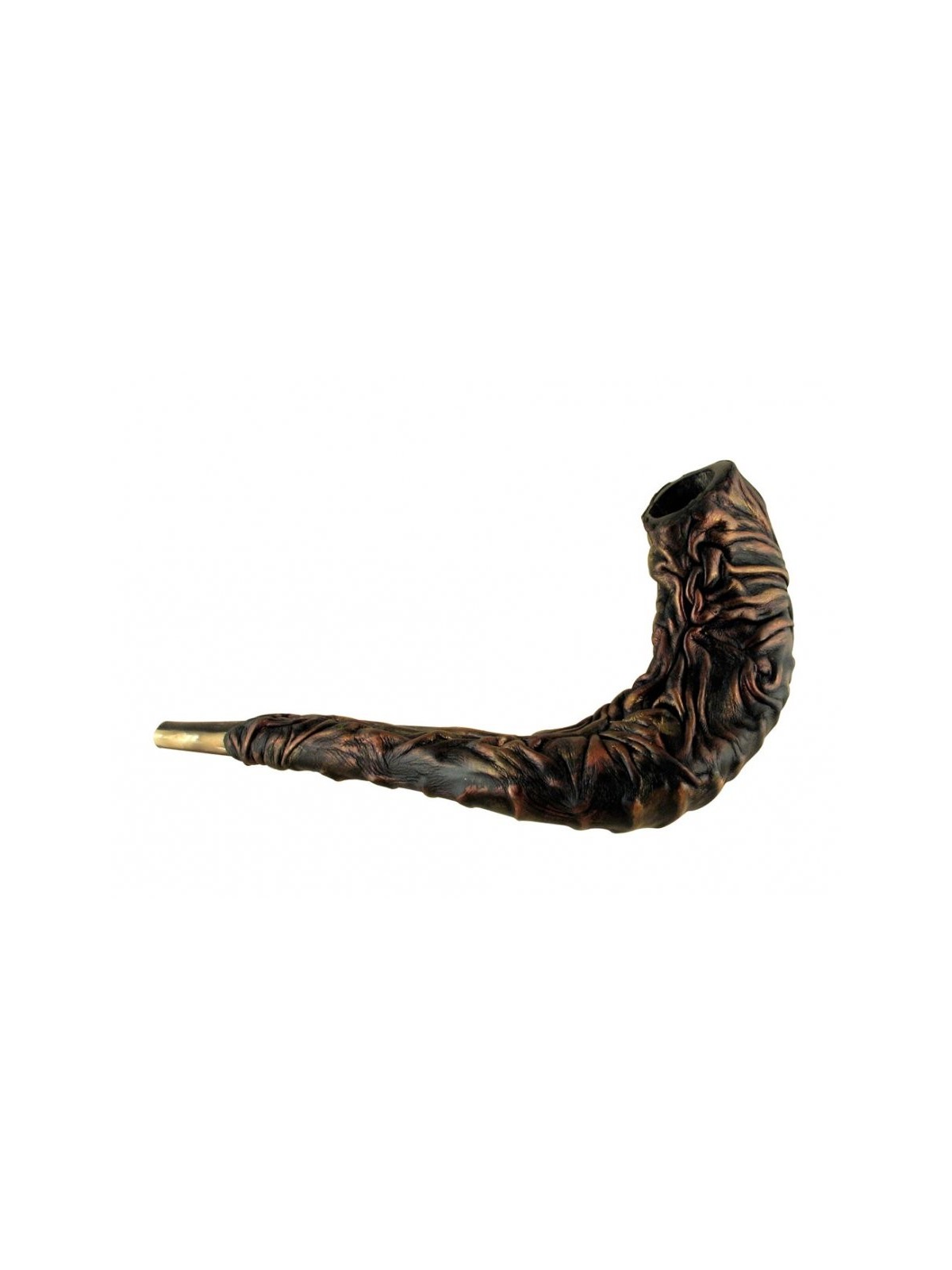 Cuir relié Rams Horn Shofar Étoile de David | Shofars décorés